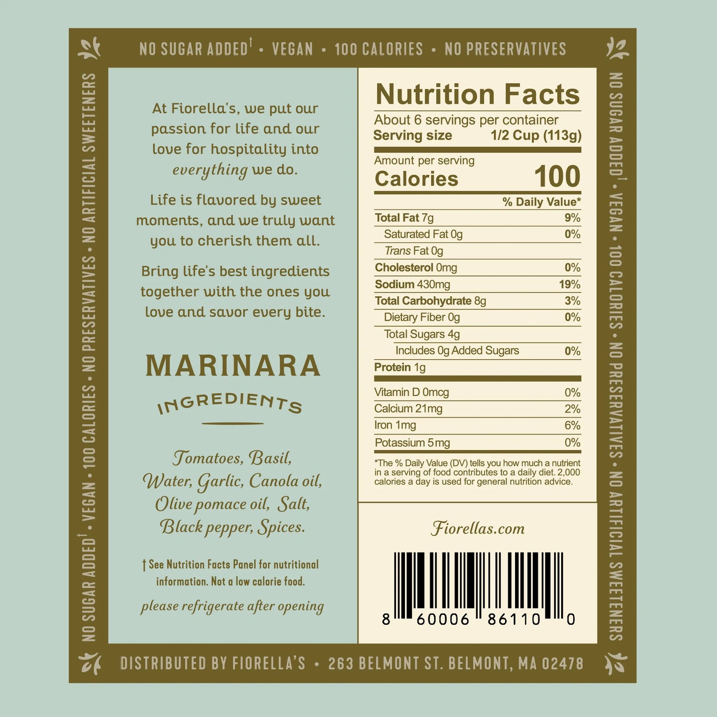 Fiorella’s Marinara Sauce