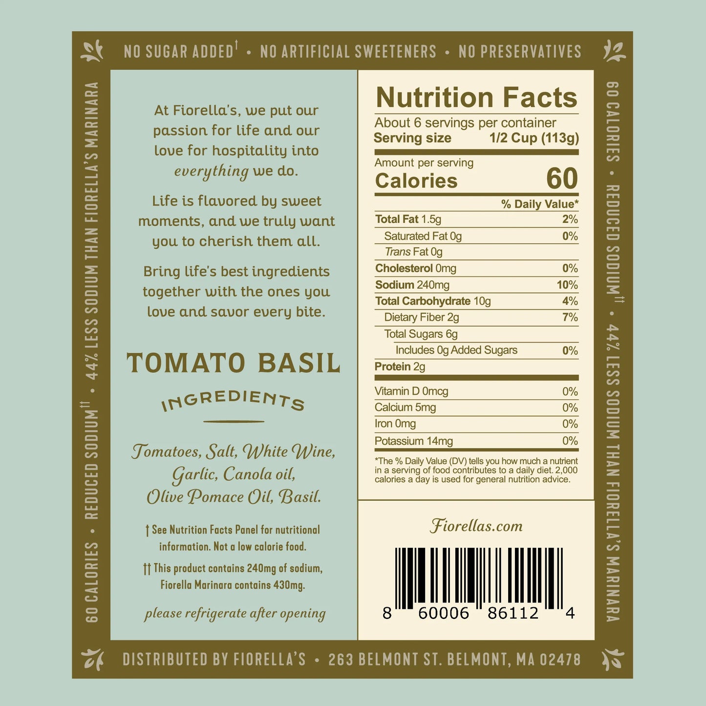 Fiorella’s Tomato and Basil Sauce