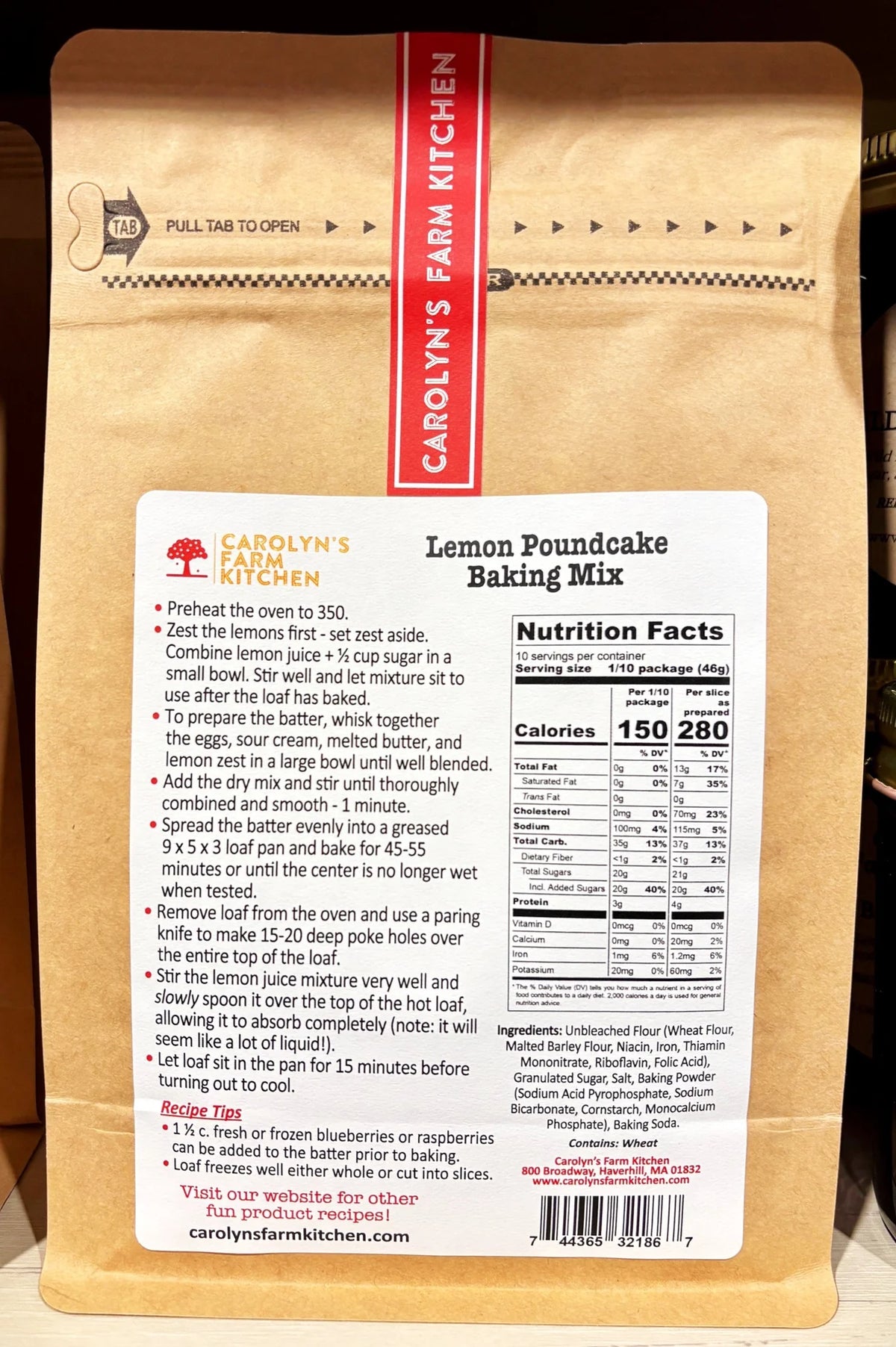 Lemon Pound Cake Baking Mix