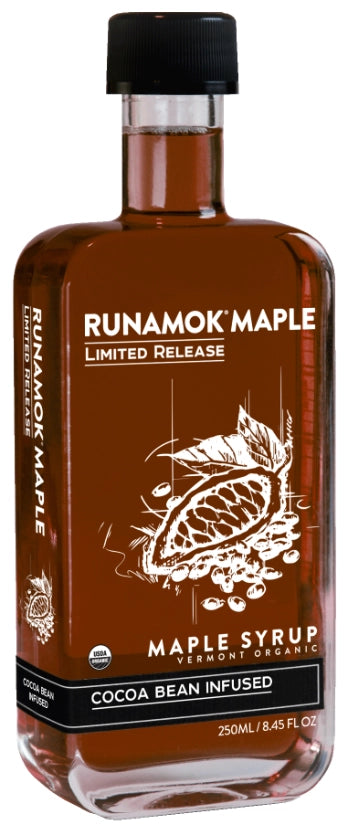 Cocoa Bean Infused Organic Maple Syrup